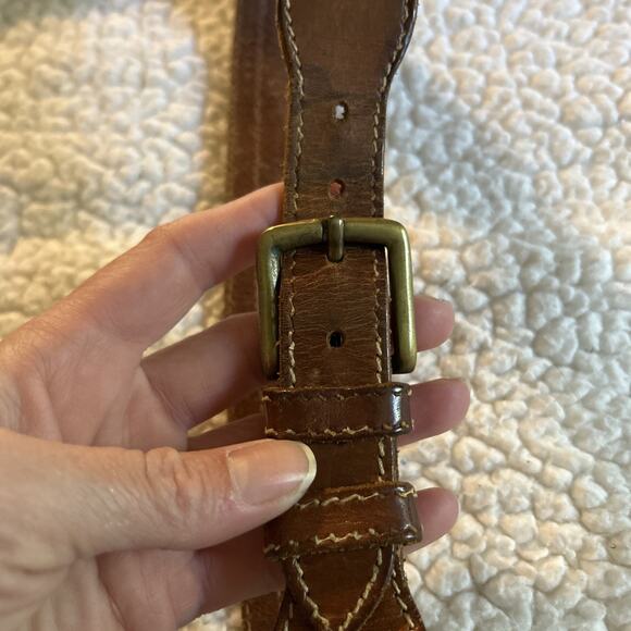 Banana Republic Men’s Full Grain Solid Leather Belt Brown Size 34 - Picture 8 of 14